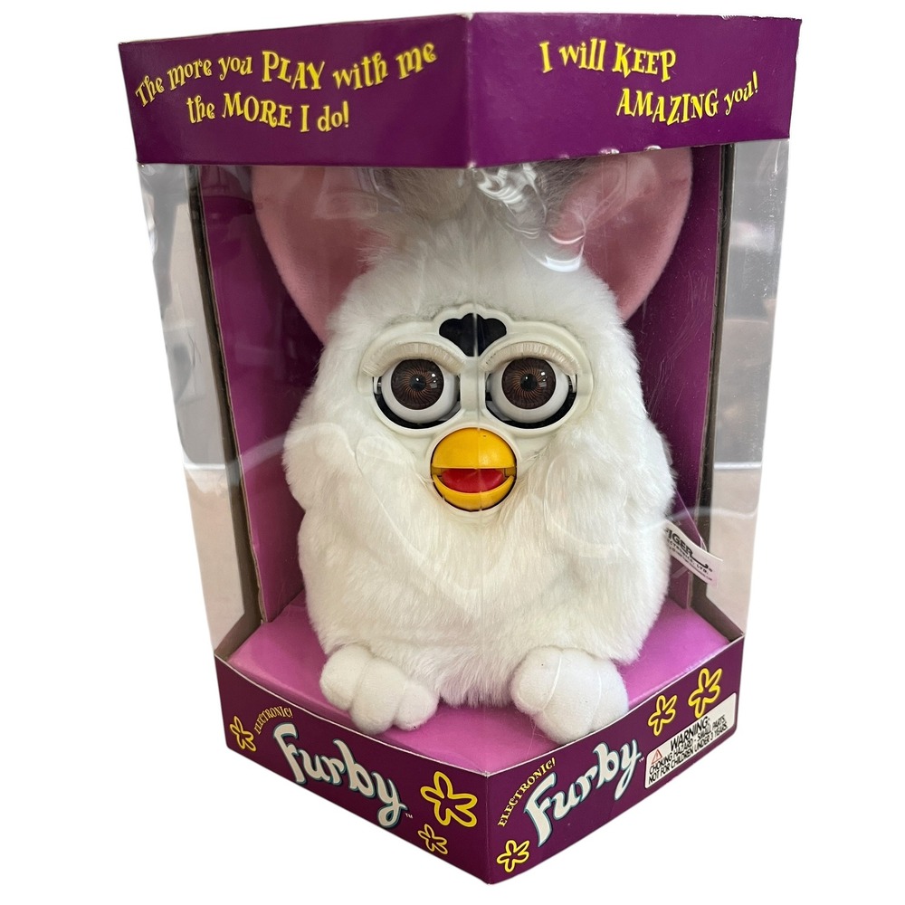 Vintage 1998 Tiger Electronics Furby Original Model 70-800 White Plush NIB